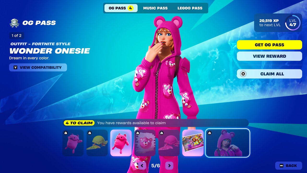 NEW Fortnite OG Pass Chapter 1 Season 7 &ndash; Bonus Rewards Showcase