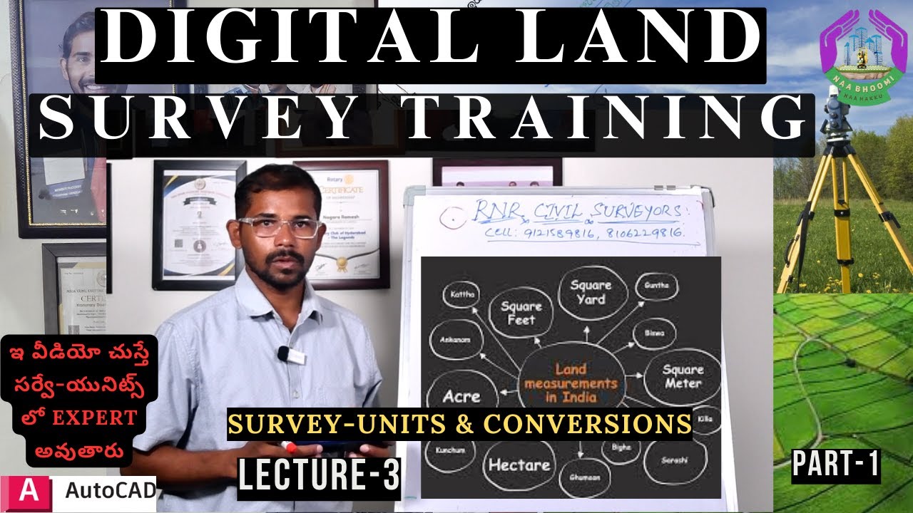 Survey Units and conversions Digital land survey, survey classes in telugu #telangana #landsurvey