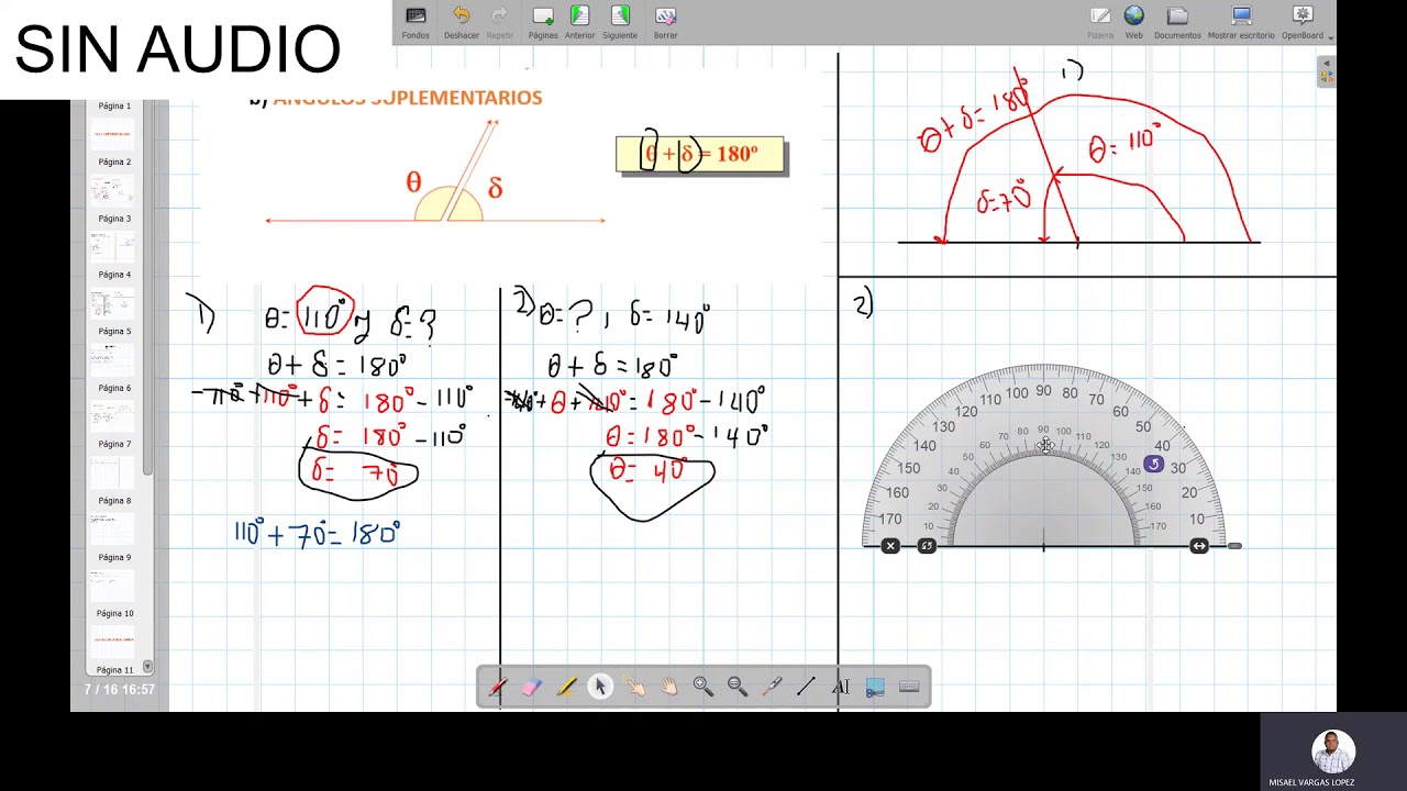 Pares de ángulos  Parte 2  (Ángulos suplementarios)