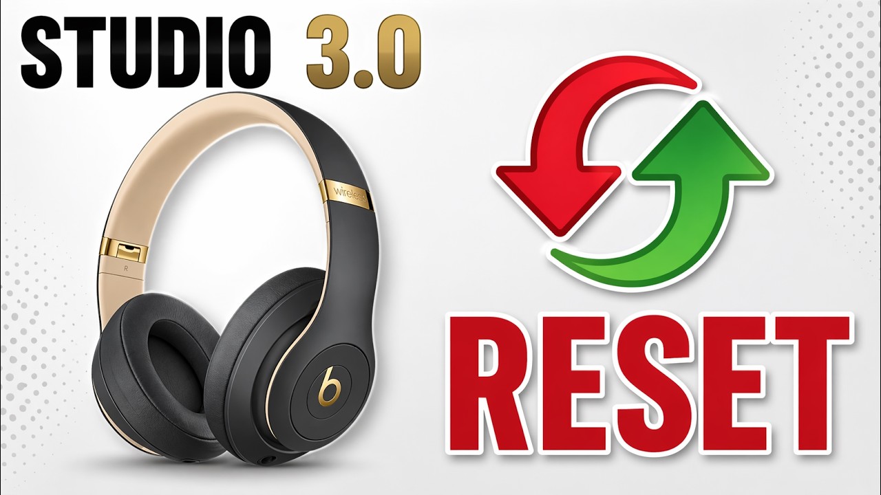 How to Reset Beats Studio 3 Wireless Headphones Red Light Blinking