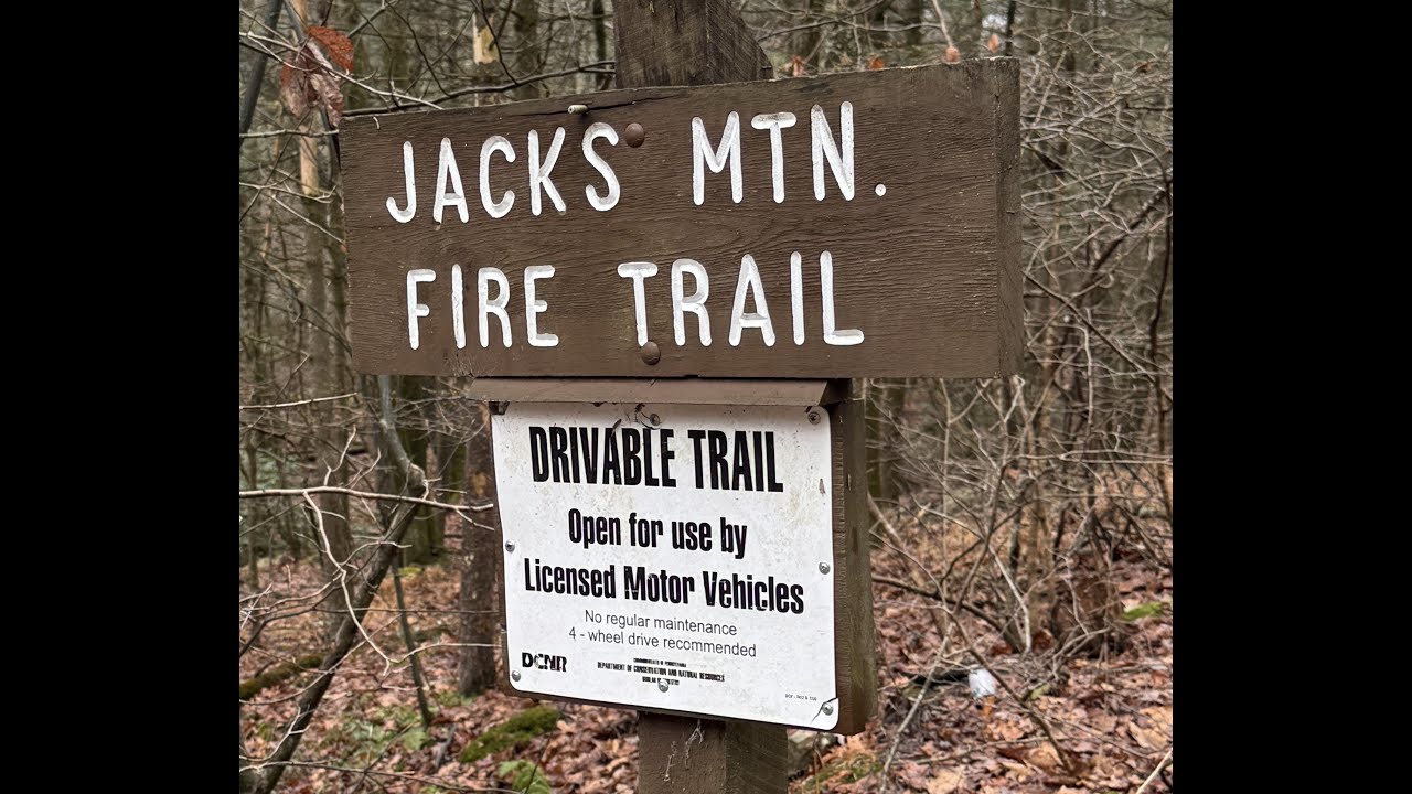Jacks Mountain Fire Trail in Bald Eagle State Forest top section snippets along the ridge