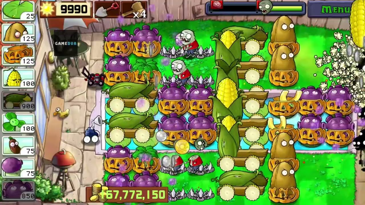 Plants vs. Zombies Survival Endless 55 - 60 Flags - Mod Gameplay Walkthrough (iOS, Android)