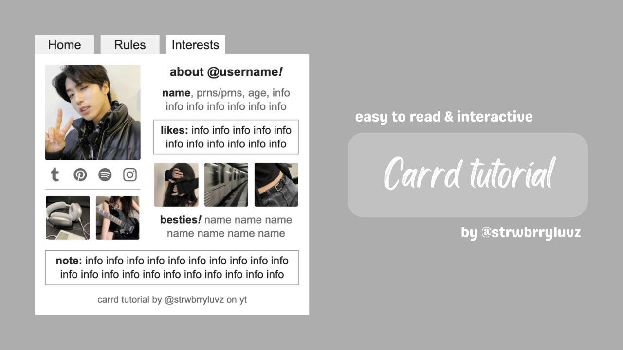 interactive & easy to read carrd tutorial! (non-pro)