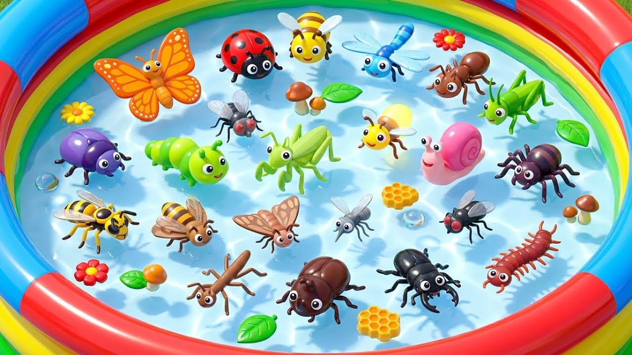 Insects for Kids: Butterfly, Bumblebee & Ladybug Adventure | Preschool Learning Animals
