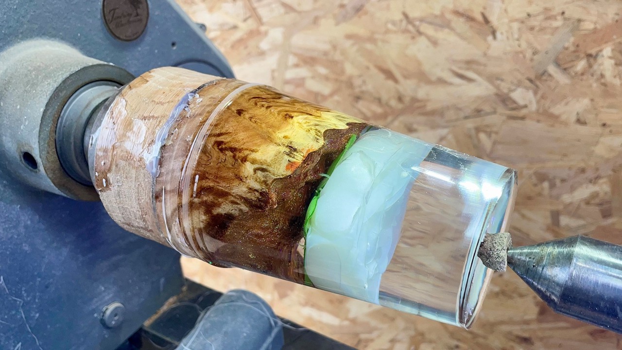 The Perfect Gift - Wood Turning Clear Resin Dragon Egg