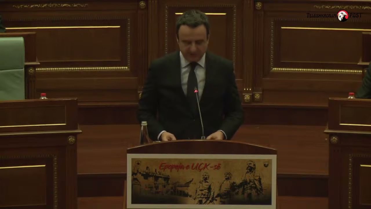 Fjalimi i Albin Kurtit, përball presidentes Vjosa Osmani