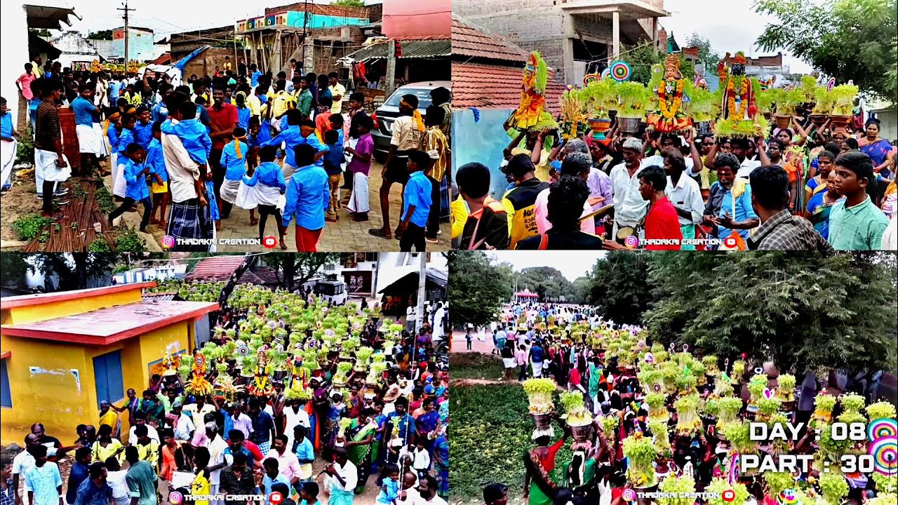 முளைப்பாரி திருவிழா💃| புரட்டாசி திருவிழா🎉 | கிடாத்திருக்கை🙏 மாரியம்மன் கோயில்🥳 | #thadakaicreations