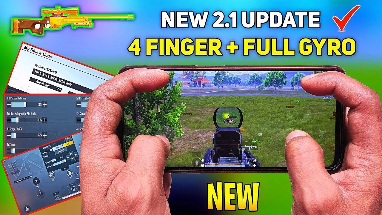 NEW 2.2 UPDATE😱 BEST 4 FINGER + SENSITIVITY SETTING 🔥 CONTROL CODE PUBG MOBILE/BGMI