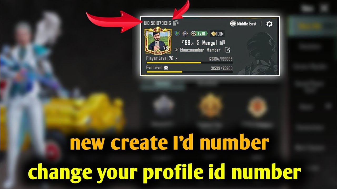 How to change your profile ID number bgmi | PUBG id number kaise change kare | character ID number