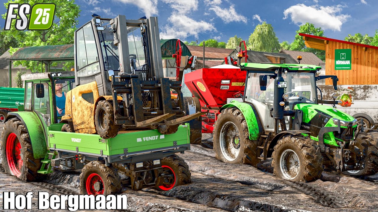 Silage & Straw Collection with Muddy Field | Hof Bergmaan | Farming Simulator 25