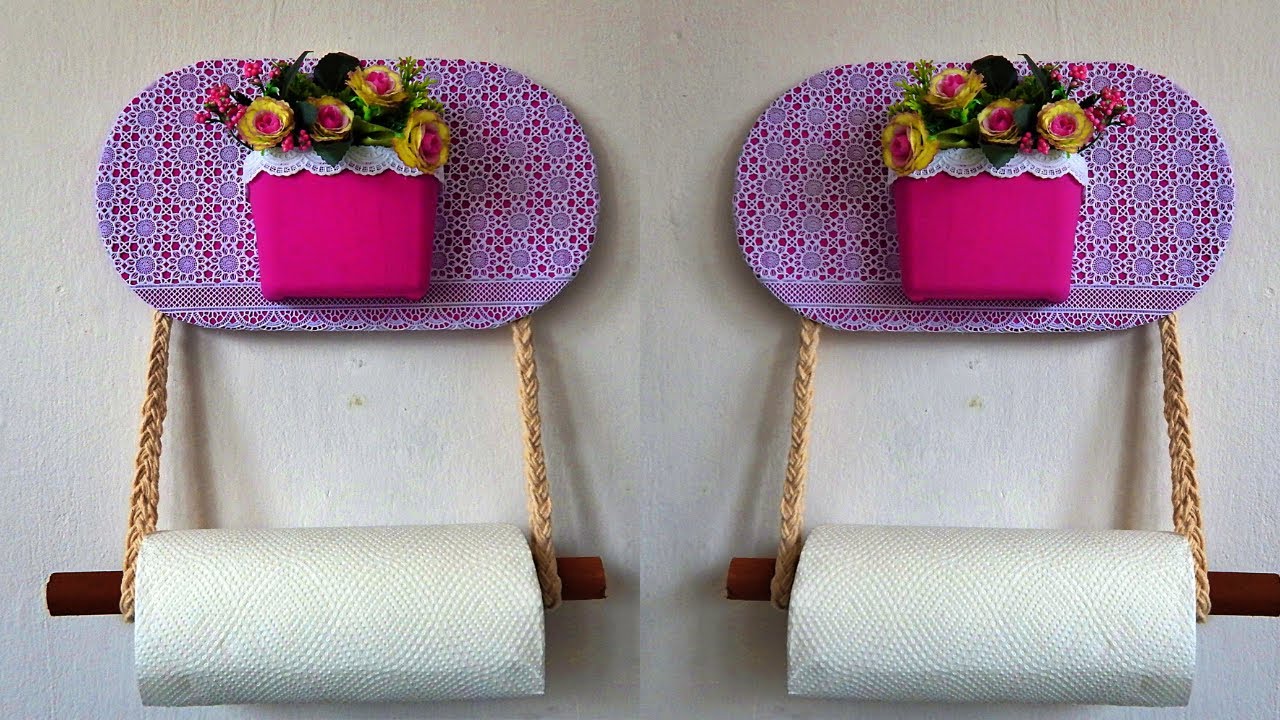 DIY FAÇA VC MESMO / LINDO ORGAZINADOR PAPEL TOALHA