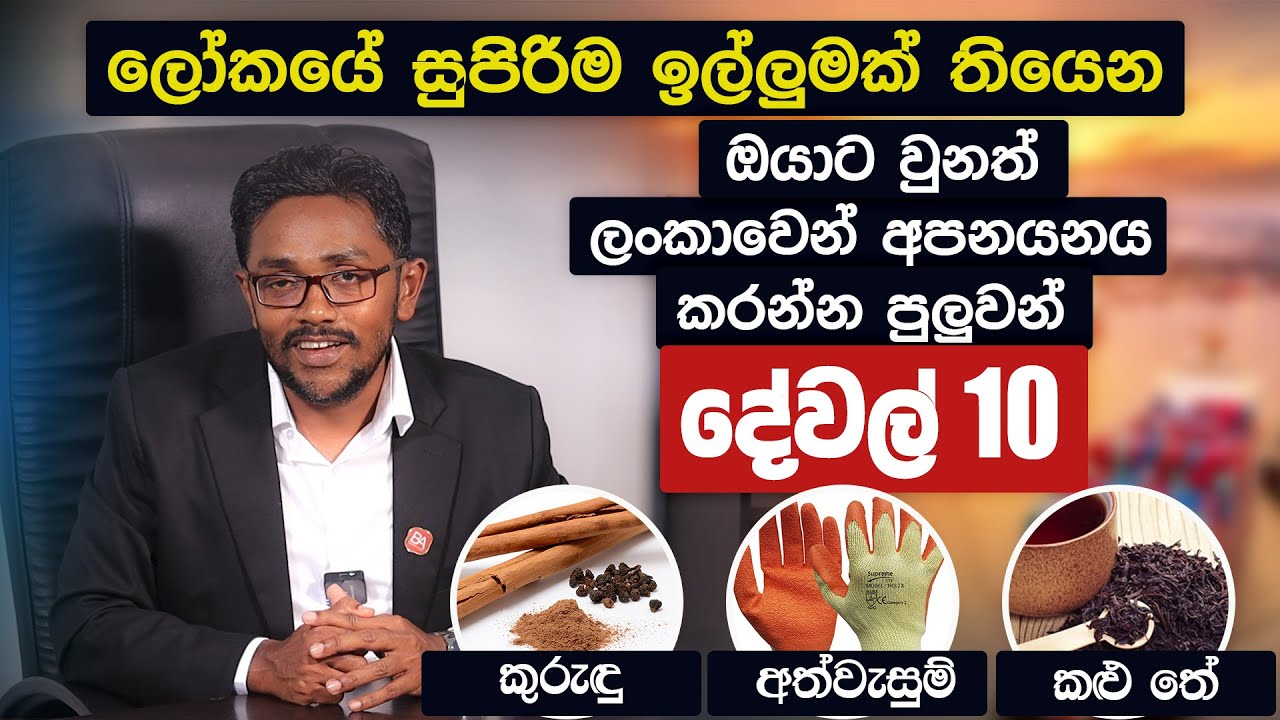 ලොකයේ හොඳම ඉල්ලුම්ක් තියෙන දේවල් 10 | The best 10 export products from Sri Lanka