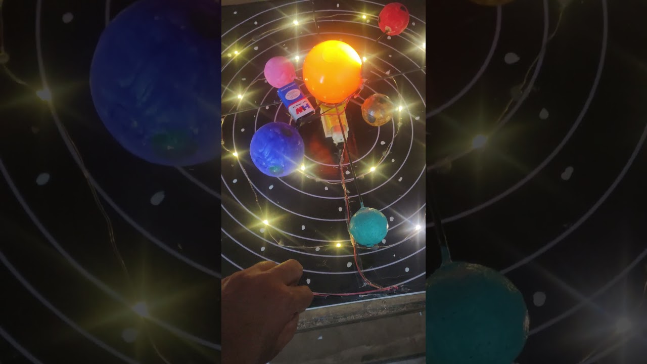 How to make solar system working model by #projectronics #schoolproject