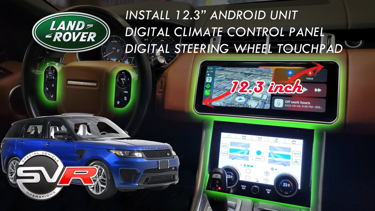 RANGE ROVER SPORT 12.3 Android экран цифровой климат-контроль рулевое колесо сенсорное управление...