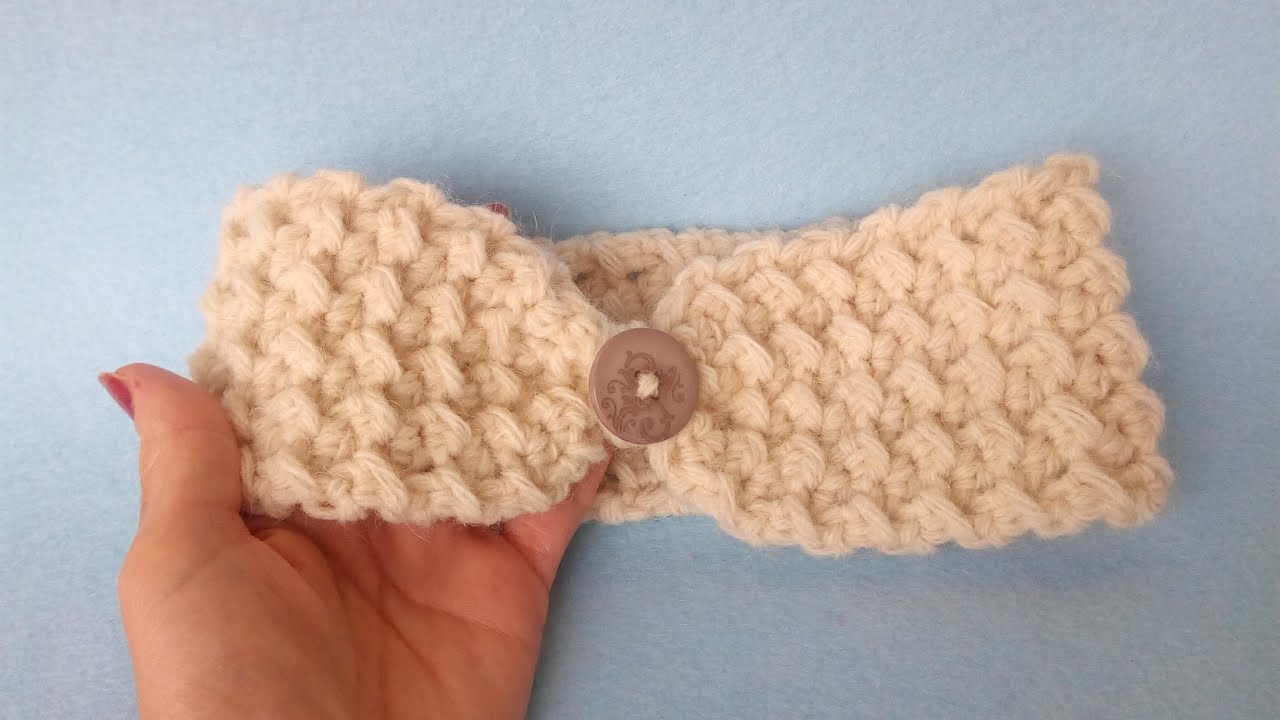 Fascia per capelli Uncinetto 💐 Crochet Headband Ear Warmer Tutorial - Vincha Diadema Crochet
