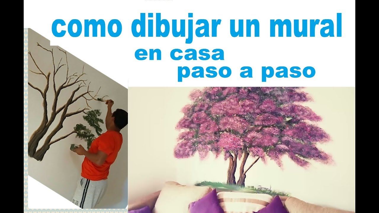 Como pintar un arbol en pared. paso a paso