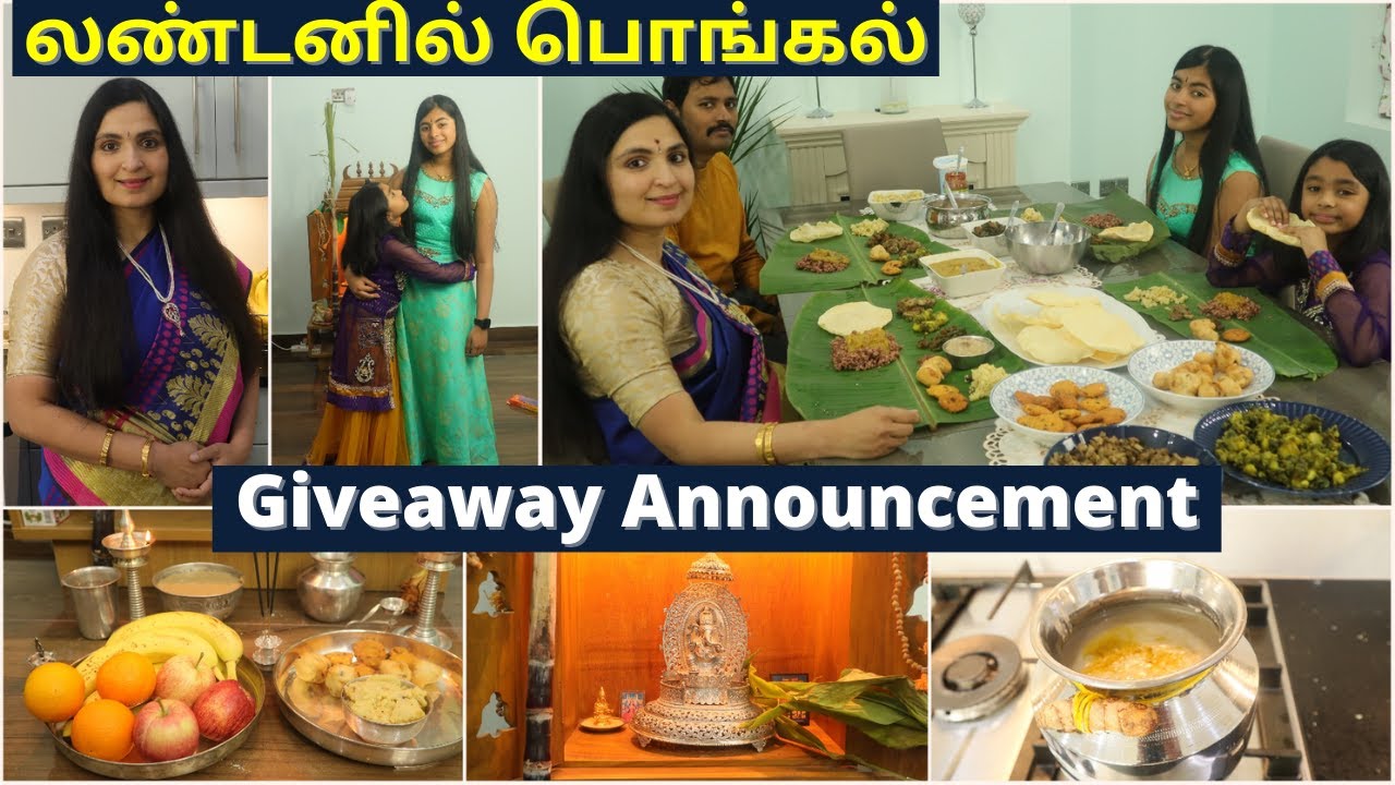 Giveaway Announcement | Pongal சமையல் VLOG | Pongal In London | Chennai Girl In London