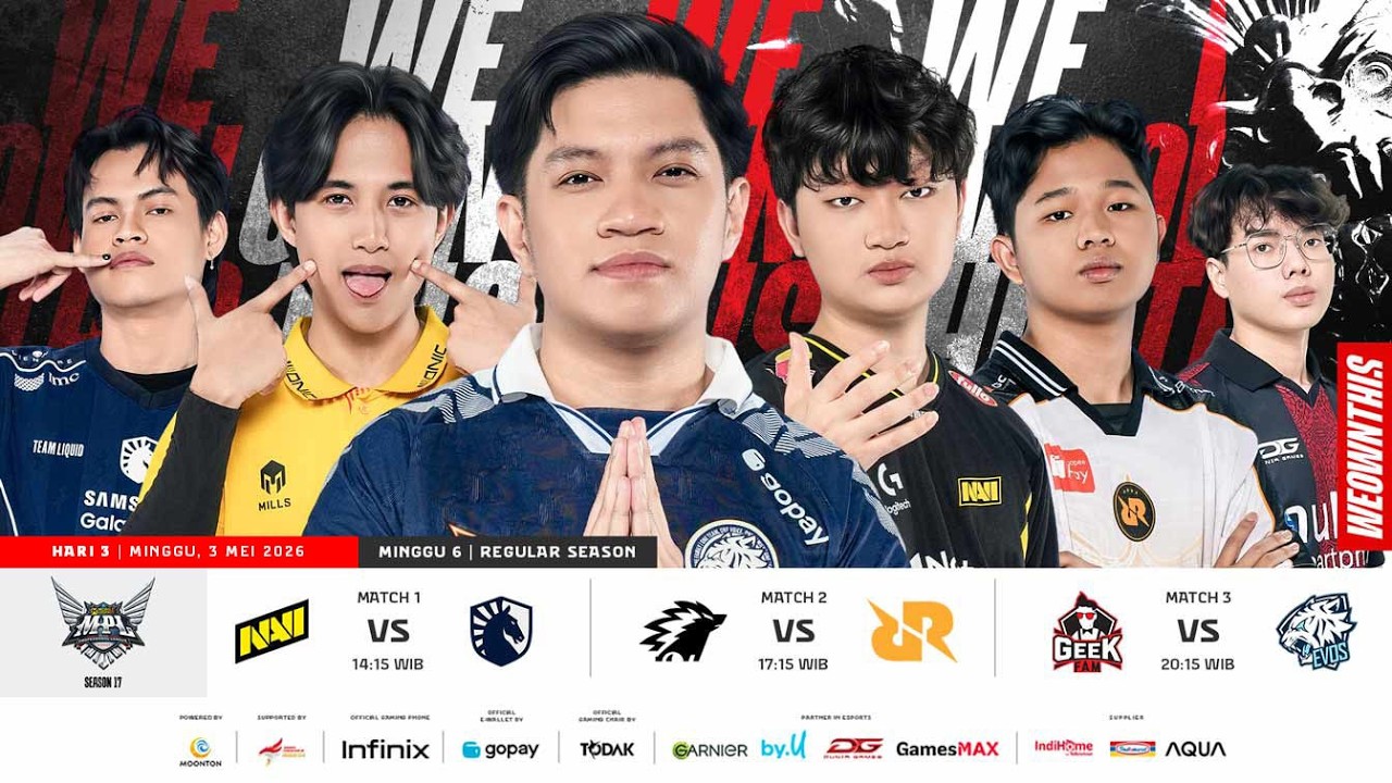 🔴 LIVE | MPL ID S17 | Regular Season Hari 3 Minggu 6 | Bahasa Indonesia