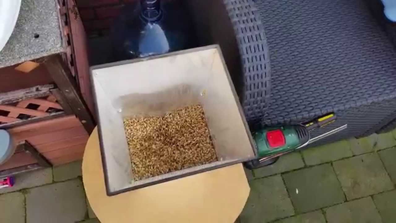 Poor man's motorized barley crusher