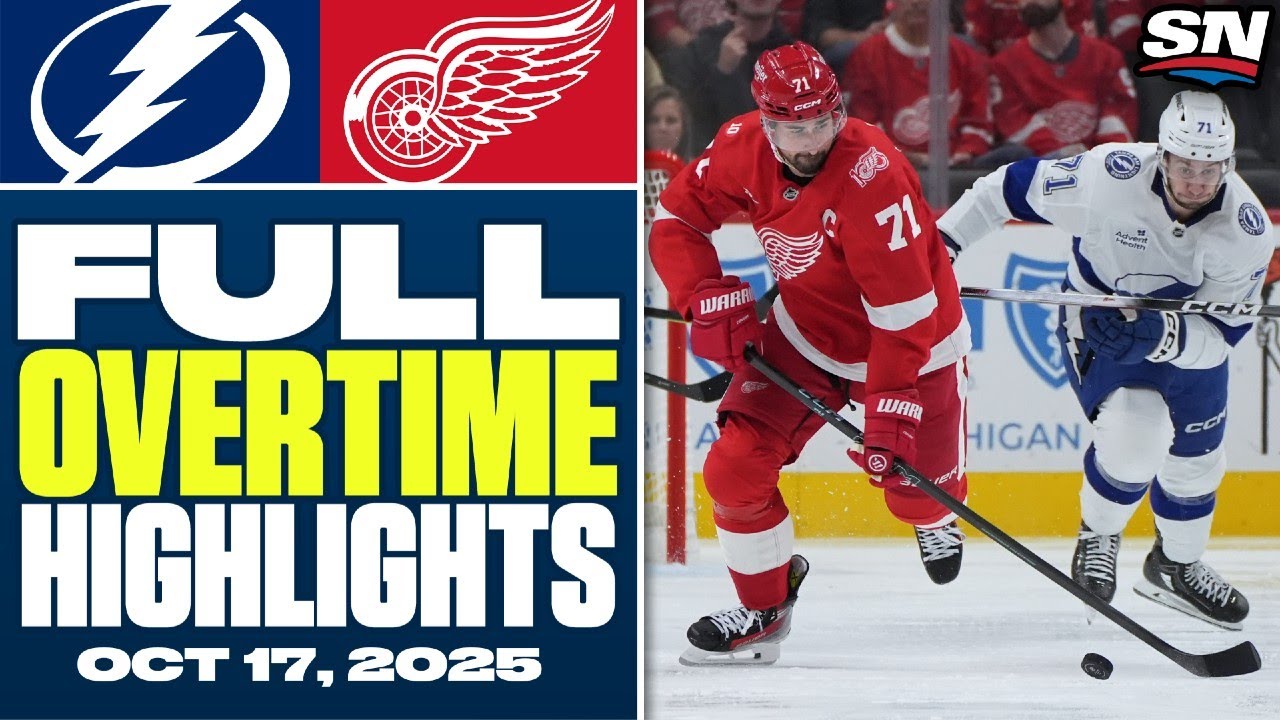 Tampa Bay Lightning at Detroit Red Wings | FULL Overtime Highlights - October 17, 2025