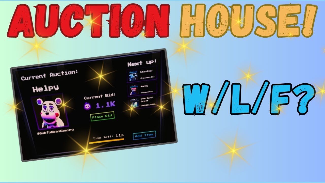 EVERYTHING YOU NEED TO KNOW ABOUT THE AUCTION HOUSE!!! (FNTD)