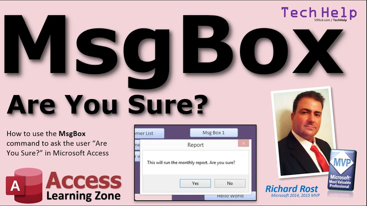 How to Use the MsgBox Command in Microsoft Access VBA to Create an 