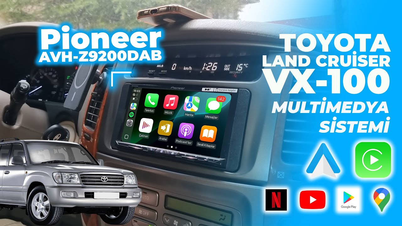 Land Cruiser VX-100 | Carplay ve Android Auto Ekran Entegrasyonu! (Pioneer AVH-Z9200DAB) 22-196