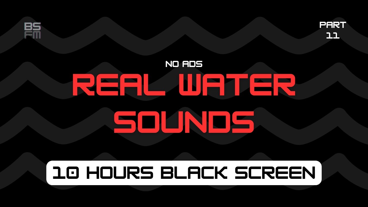 Peaceful Flowing Water | For Deep Sleep and Relax Blackscreen (10 hours)