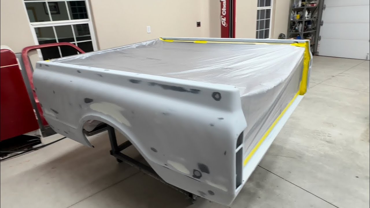 1972 C10 Bed Final Body Work And Primer Before Paint