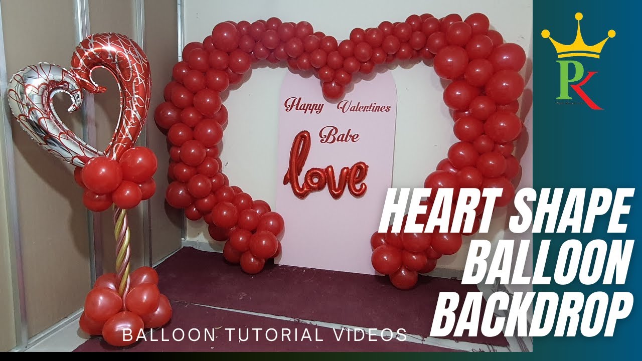 DIY |  HOW TO MAKE HEART SHAPE BALLOON BACKROUND? TUTORIAL