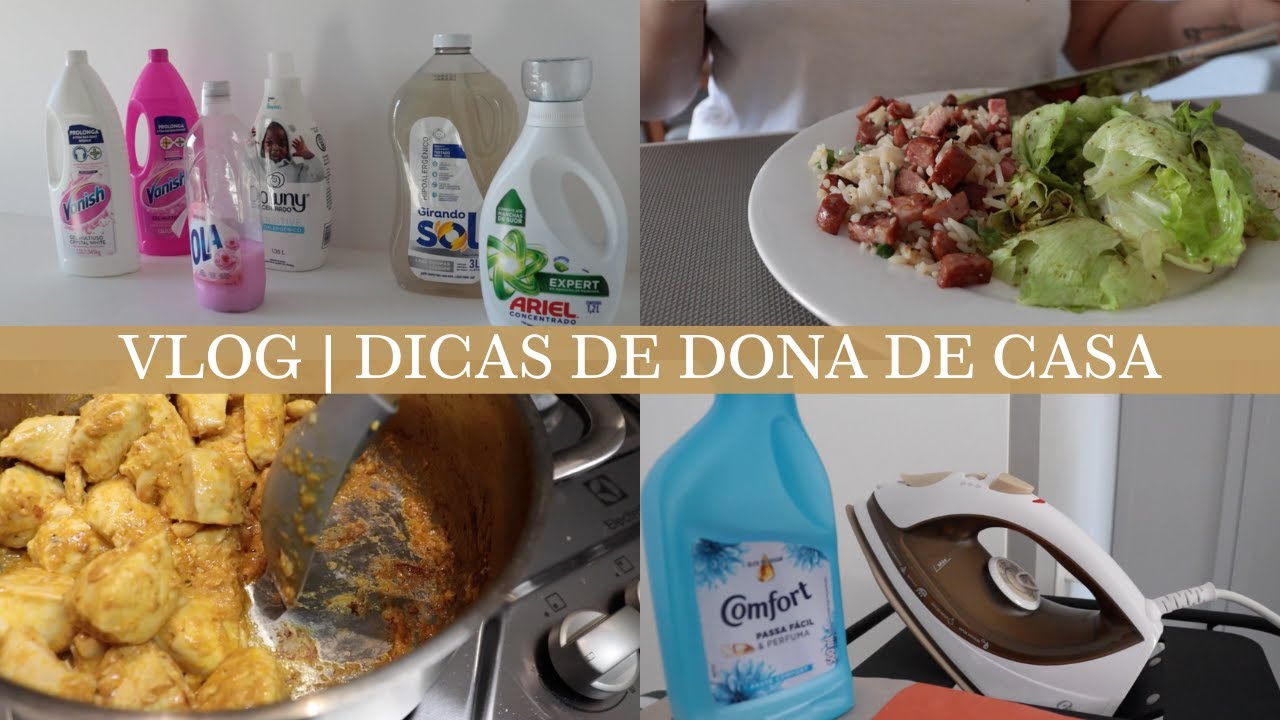 VLOG DICAS DE DONA DE CASA | como eu lavo as roupas, dicas de como passar camisa, jantar e almoço!