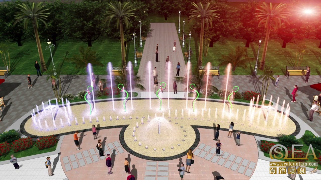 underground Interactive music dry fountain at  the park