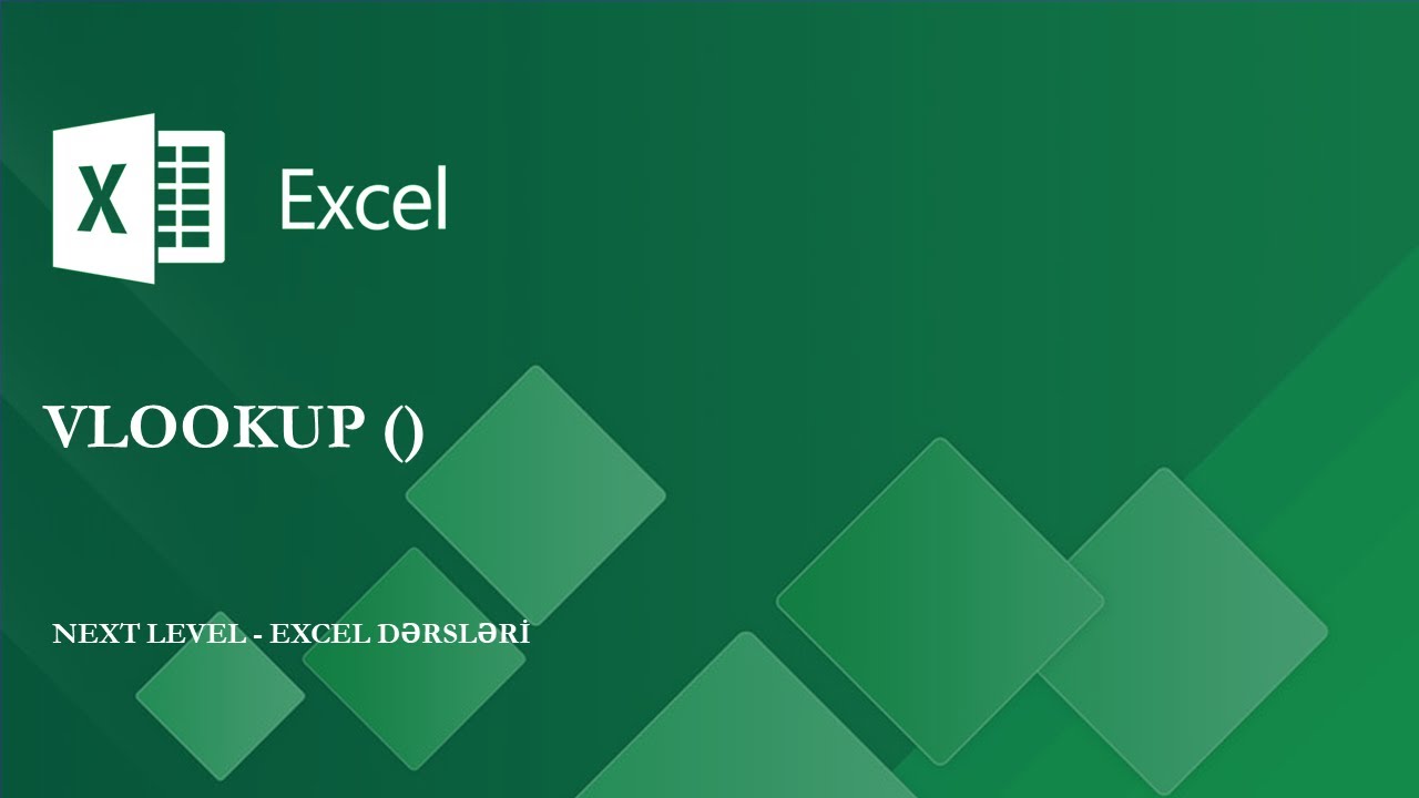 Excel dərsləri- Vlookup funksiyası