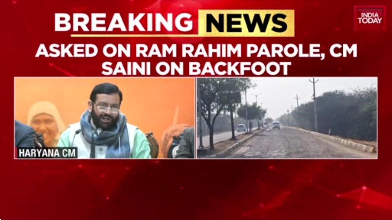 Breaking News: Haryana CM Nayab Singh Saini Evades Questions On Ram Rahim's Parole Controversy