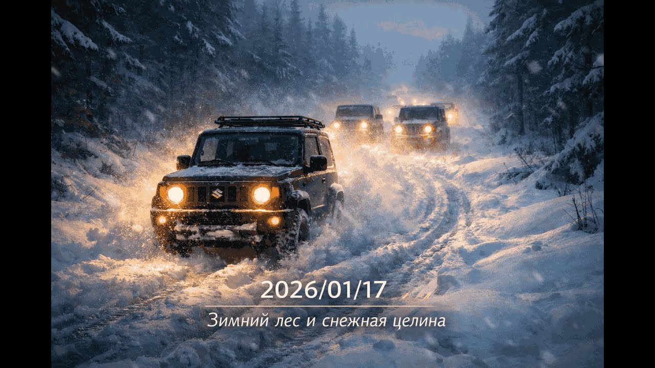 Зимний лес и снежная целина #покатухи #целина #снег #лес #зимнийлес #снежнаяцелина #jimny #suzuki