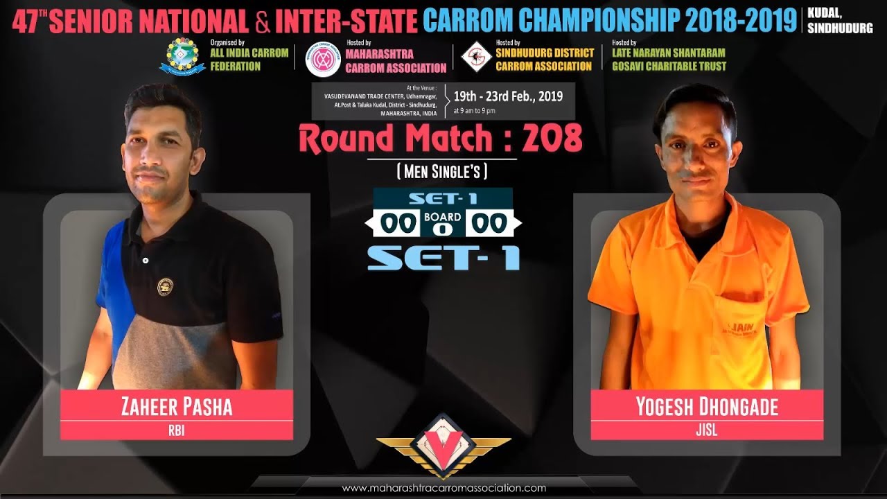 RM-208 | SET-1: ZAHEER PASHA (RBI) VS YOGESH DHONGADE (JISL)