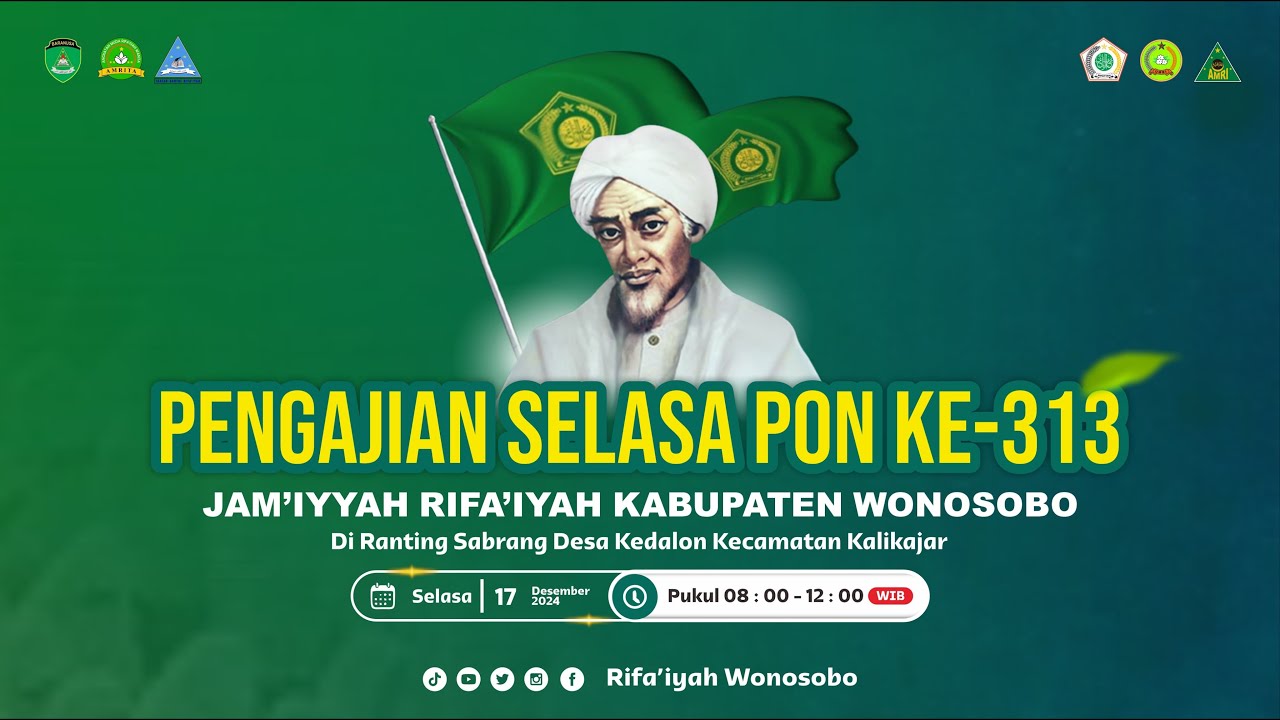🔴[LIVE] Pengajian Selasa Pon Ke-313 Jamiyah Rifaiyah Kab. Wonosobo || Bersama KH. Zainuddin Grobogan