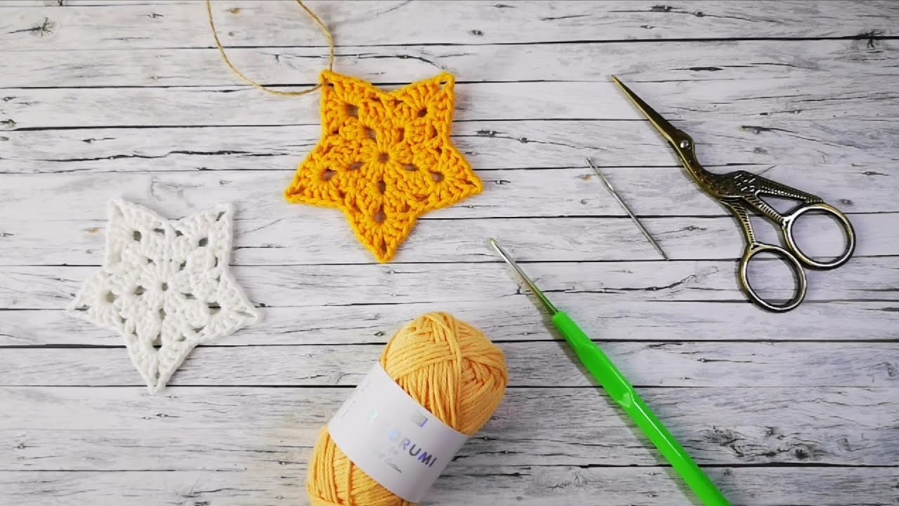 Christmas Star Crochet Tutorial, Weihnachtsstern Häkeln Anleitung