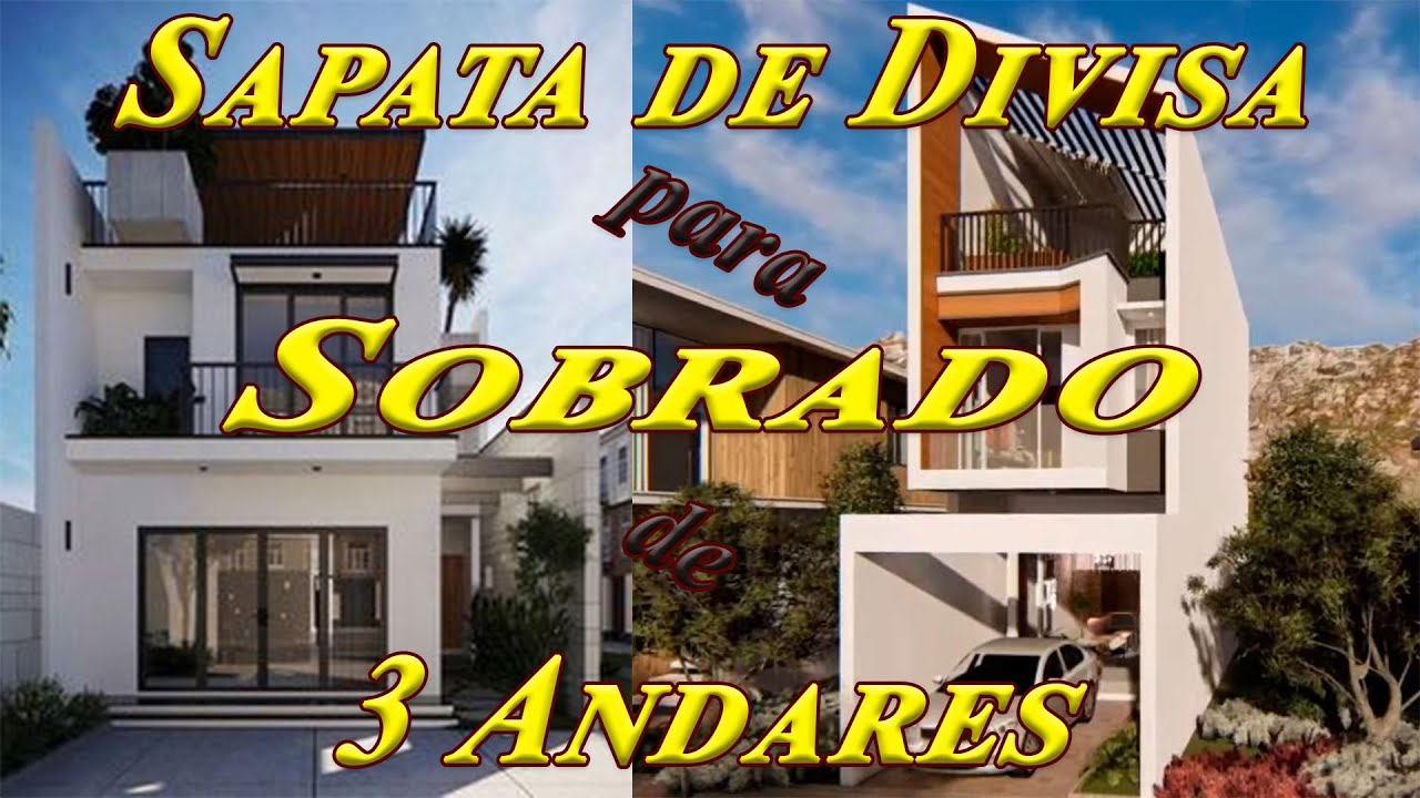 Sapata de Divisa para Sobrado de 3 Andares