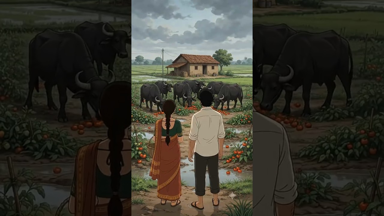 The Buffaloes Destroyed their Tomato Farm&hellip;But They Didn&rsquo;t Give Up🐃🍅|Ghibli Inspired life #Ghibli