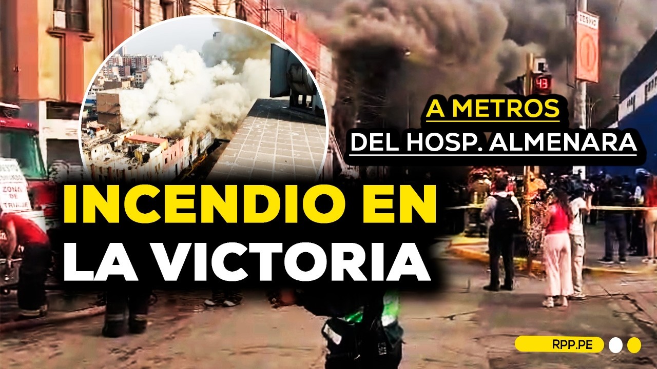 Incendio en La Victoria cerca del Hospital Almenara: almacenes con material inflamable #ADNRPP