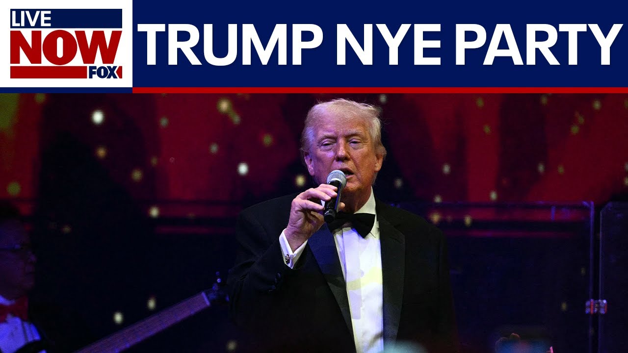 President Trump speaks at Mar-a-Lago NYE party