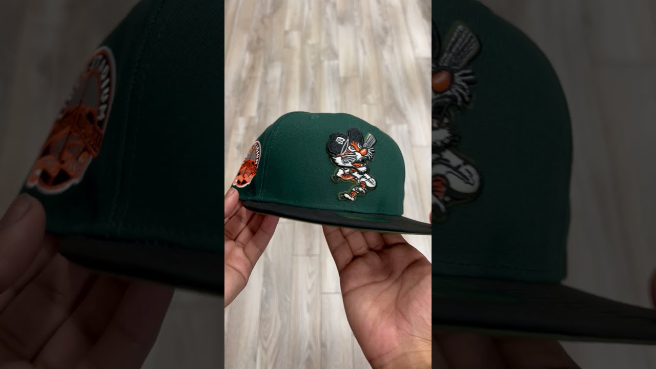 Detroit Tigers Tiger Stadium New Era 59Fifty Fitted Hat GITD Dark Green Black Rifle Green Under Brim