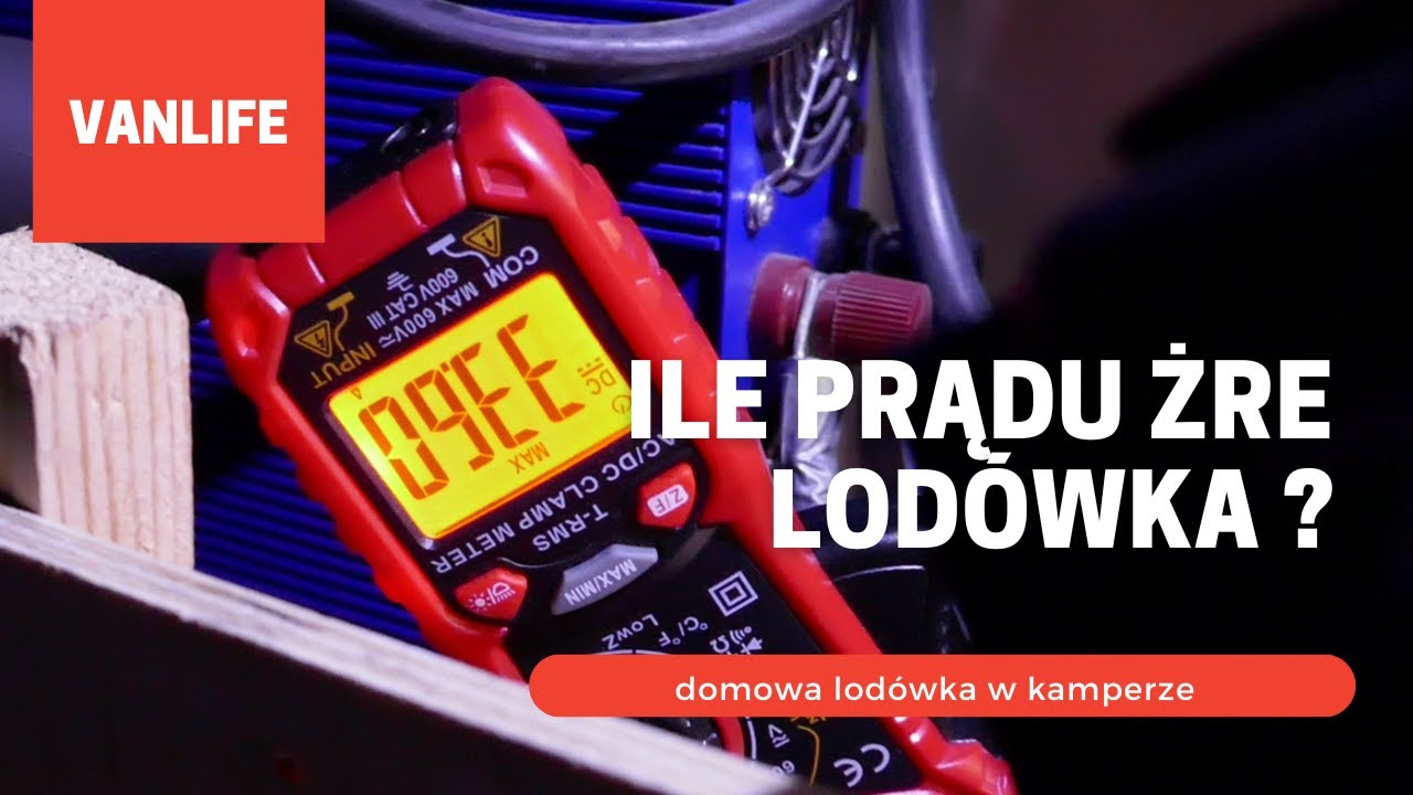 Domowa lodówka na 230V w kamperze - sprawdzam jaki jest pobór prądu.