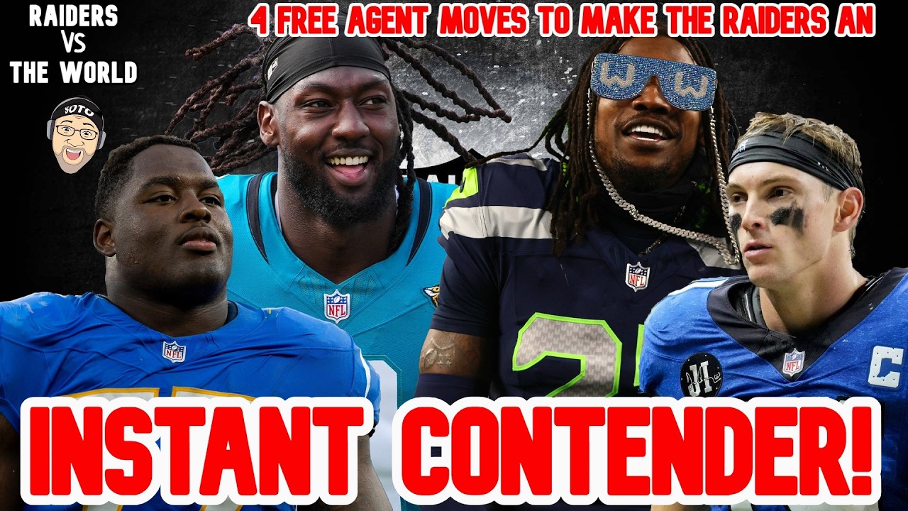 THESE 4 FREE AGENT MOVES WILL HELP MAKE THE RAIDERS INSTANT CONTENDERS! #raiders #raidernation #nfl