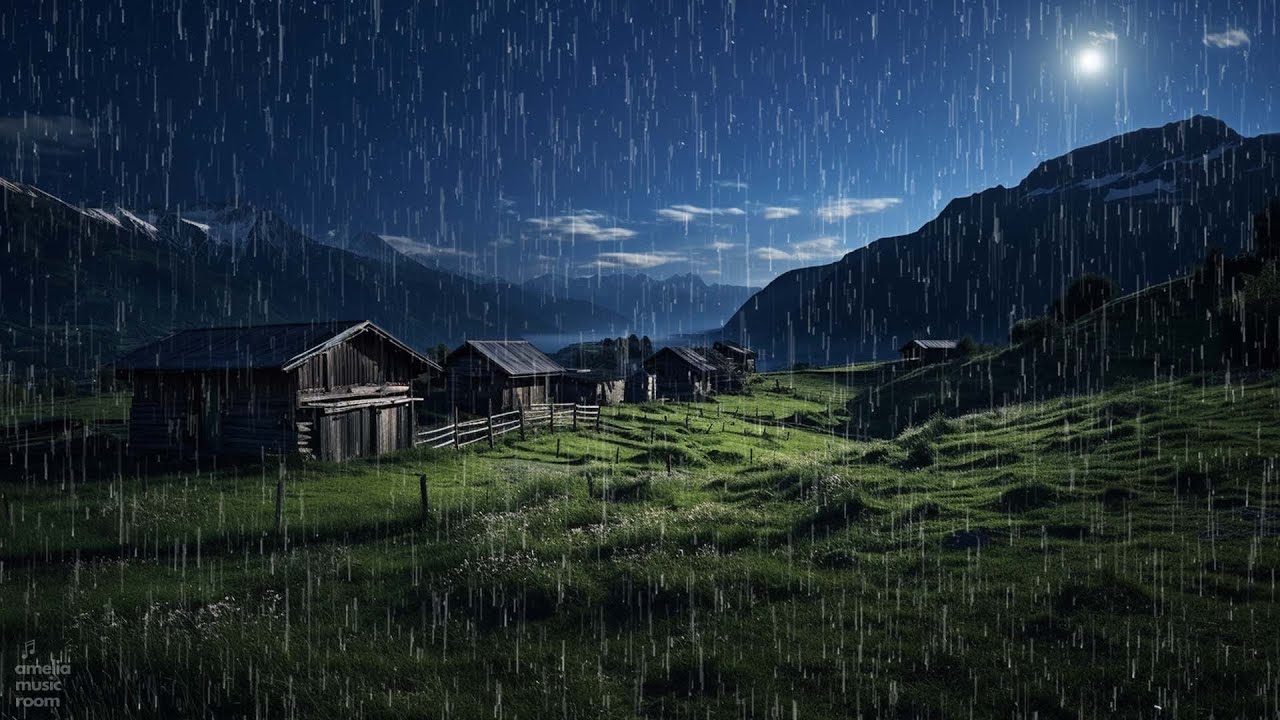 If you're tired, come here to relax. 😴 Summer night ambience, forest sounds, rain sounds for sleep