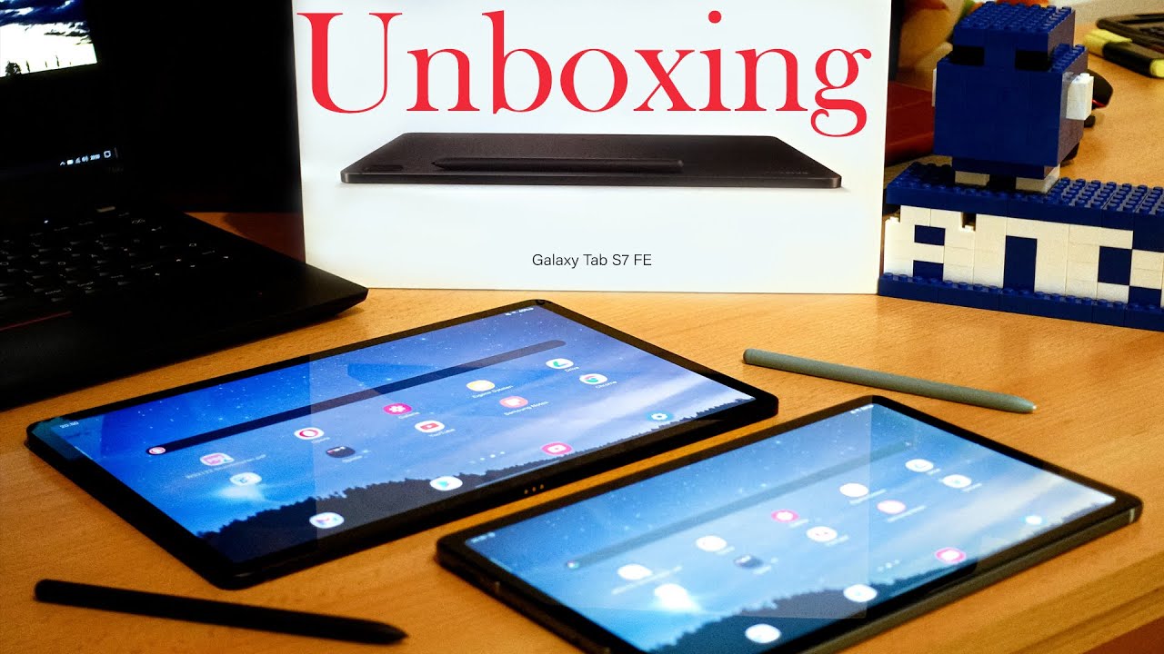 Samsung Galaxy Tab S7 FE Unboxing mit Größenvergleich zum Tab S6 Lite.