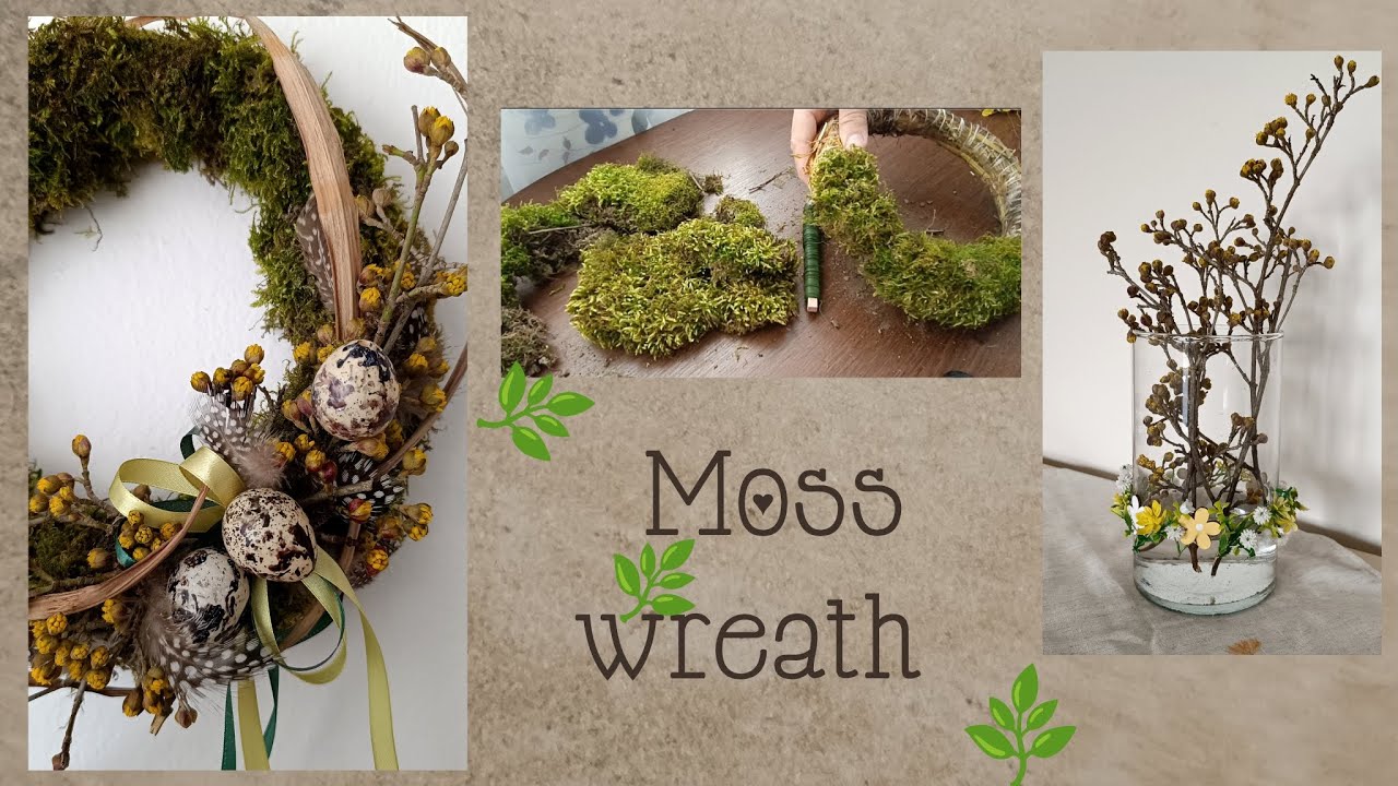 Velikonoční věnec z mechu/DIY/Easter decorating/wreath of moss
