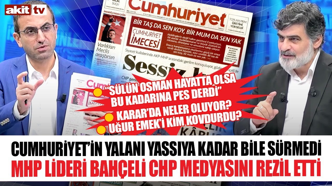 Bah&ccedil;eli CHP Medyasını Rezil Etti. Manşetlerin Dili - Murat Alan-Ali Karahasanoğlu 04.11.2025