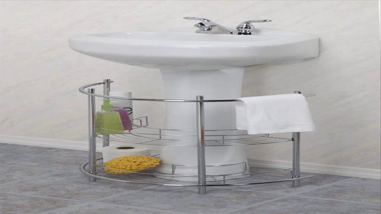 Small Bathroom Pedestal Sink Storage